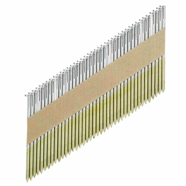 Paper strip nails 2.80x63mm, ring, bright, 34°